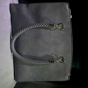 Charlie grey purse, texturized finish, shoulder strap, excellent condition
